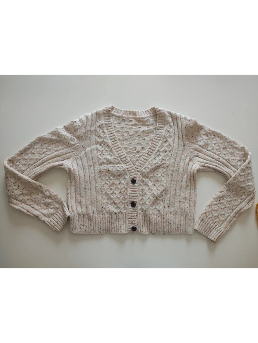 Talbots Beige Knit Cardigan Size S